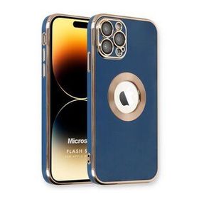 Microsonic Apple iPhone 14 Pro Max Flash Stamp Lacivert Cep Telefonu Kılıfı