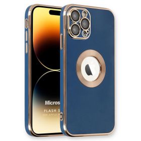Microsonic Apple iPhone 14 Pro Max Flash Stamp Lacivert Cep Telefonu Kılıfı