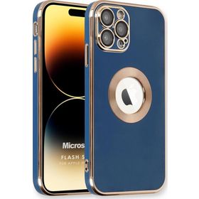 Microsonic Apple iPhone 14 Pro Max Flash Stamp Lacivert Cep Telefonu Kılıfı
