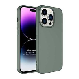 Microsonic Apple iPhone 14 Pro Max Groovy Soft Koyu Yeşil Cep Telefonu Kılıfı
