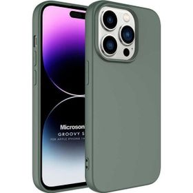 Microsonic Apple iPhone 14 Pro Max Groovy Soft Koyu Yeşil Cep Telefonu Kılıfı