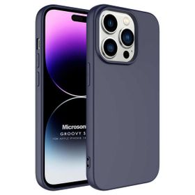 Microsonic Apple iPhone 14 Pro Max Groovy Soft Lacivert Cep Telefonu Kılıfı