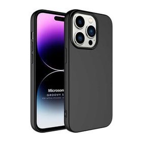 Microsonic Apple iPhone 14 Pro Max Groovy Soft Siyah Cep Telefonu Kılıfı