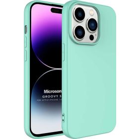 Microsonic Apple iPhone 14 Pro Max Groovy Soft Turkuaz Cep Telefonu Kılıfı