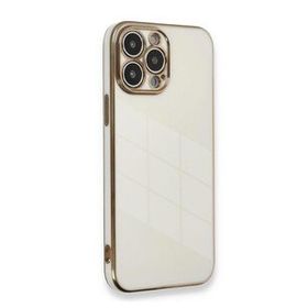 Microsonic Apple iPhone 14 Pro Max Olive Plated Beyaz Cep Telefonu Kılıfı
