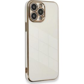 Microsonic Apple iPhone 14 Pro Max Olive Plated Beyaz Cep Telefonu Kılıfı