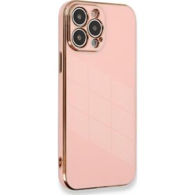 Microsonic Apple iPhone 14 Pro Max Olive Plated Pembe Cep Telefonu Kılıfı