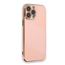 Microsonic Apple iPhone 14 Pro Max Olive Plated Pembe Cep Telefonu Kılıfı
