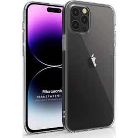 Microsonic Apple iPhone 14 Pro Max Transparent Soft Beyaz Cep Telefonu Kılıfı