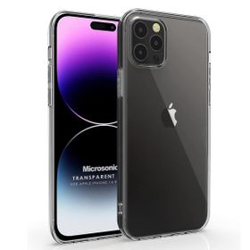 Microsonic Apple iPhone 14 Pro Max Transparent Soft Beyaz Cep Telefonu Kılıfı