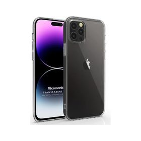 Microsonic Apple iPhone 14 Pro Max Transparent Soft Beyaz Cep Telefonu Kılıfı