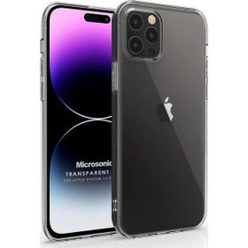 Microsonic Apple iPhone 14 Pro Max Transparent Soft Beyaz Cep Telefonu Kılıfı