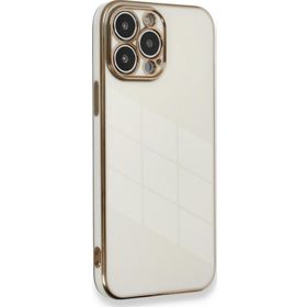 Microsonic Apple iPhone 14 Pro Olive Plated Beyaz Cep Telefonu Kılıfı