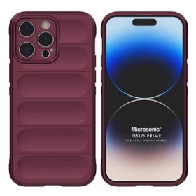 Microsonic Apple iPhone 14 Pro Oslo Prime Bordo Cep Telefonu Kılıfı