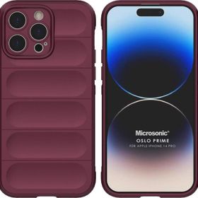 Microsonic Apple iPhone 14 Pro Oslo Prime Bordo Cep Telefonu Kılıfı