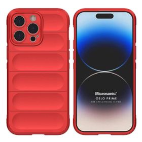 Microsonic Apple iPhone 14 Pro Oslo Prime Kırmızı Cep Telefonu Kılıfı