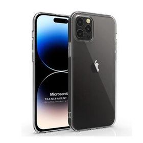 Microsonic Apple iPhone 14 Pro Transparent Soft Beyaz Cep Telefonu Kılıfı