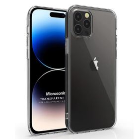 Microsonic Apple iPhone 14 Pro Transparent Soft Beyaz Cep Telefonu Kılıfı