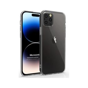 Microsonic Apple iPhone 14 Pro Transparent Soft Beyaz Cep Telefonu Kılıfı