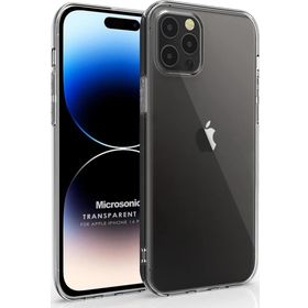 Microsonic Apple iPhone 14 Pro Transparent Soft Beyaz Cep Telefonu Kılıfı