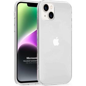 Microsonic Apple iPhone 14 Transparent Soft Beyaz Cep Telefonu Kılıfı