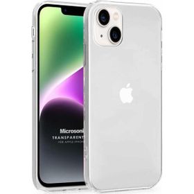 Microsonic Apple iPhone 14 Transparent Soft Beyaz Cep Telefonu Kılıfı