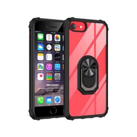 Microsonic Apple iPhone 6 Grande Clear Ring Holder Kırmızı Cep Telefonu Kılıfı