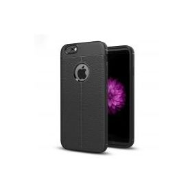 Microsonic Apple iPhone 6s Deri Dokulu Silikon Siyah Kılıf