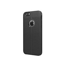 Microsonic Apple iPhone 6s Deri Dokulu Silikon Siyah Kılıf
