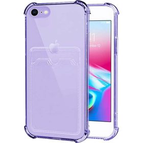 Microsonic Apple iPhone 7 Card Slot Shock Lila Cep Telefonu Kılıfı