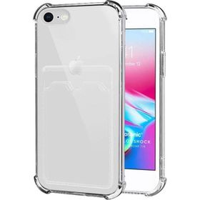Microsonic Apple iPhone 7 Card Slot Shock Şeffaf Telefon Kılıfı
