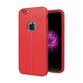 Microsonic Apple iPhone 7 Deri Dokulu Kırmızı Silikon Kılıf