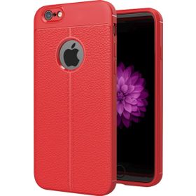 Microsonic Apple iPhone 7 Deri Dokulu Kırmızı Silikon Kılıf