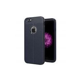 Microsonic Apple İphone 7 Deri Dokulu Silikon Lacivert Cep Telefonu Kılıfı