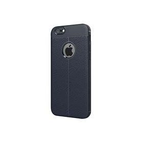 Microsonic Apple İphone 7 Deri Dokulu Silikon Lacivert Cep Telefonu Kılıfı