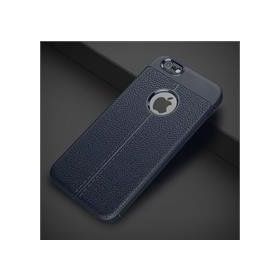 Microsonic Apple İphone 7 Deri Dokulu Silikon Lacivert Cep Telefonu Kılıfı
