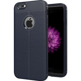 Microsonic Apple İphone 7 Deri Dokulu Silikon Lacivert Cep Telefonu Kılıfı