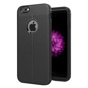 Microsonic Apple iPhone 7 Deri Dokulu Siyah Silikon Kılıf