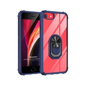 Microsonic Apple iPhone 7 Grande Clear Ring Holder Lacivert Cep Telefonu Kılıfı