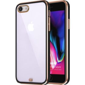 Microsonic Apple iPhone 7 Laser Plated Soft Siyah Cep Telefonu Kılıfı