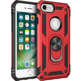 Microsonic Apple iPhone 7 Military Ring Holder Kırmızı Kılıf