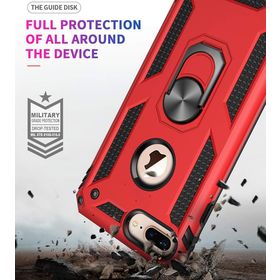 Microsonic Apple iPhone 7 Military Ring Holder Siyah Kılıf
