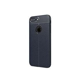Microsonic Apple İphone 7 Plus Deri Dokulu Silikon Lacivert Cep Telefonu Kılıfı