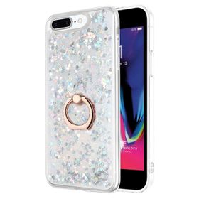 Microsonic Apple iPhone 7 Plus Glitter Liquid Holder Şeffaf Cep Telefonu Kılıfı