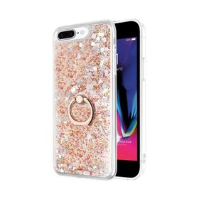 Microsonic Apple iPhone 7 Plus Glitter Liquid Holder Şeffaf Cep Telefonu Kılıfı