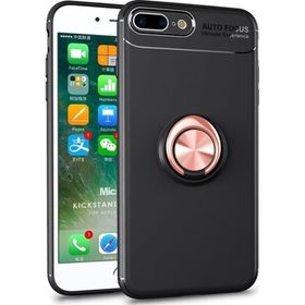 Microsonic Apple iPhone 7 Plus Kickstand Ring Holder Kırmızı Cep Telefonu Kılıfı