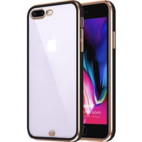 Microsonic Apple iPhone 7 Plus Laser Plated Soft Siyah Cep Telefonu Kılıfı