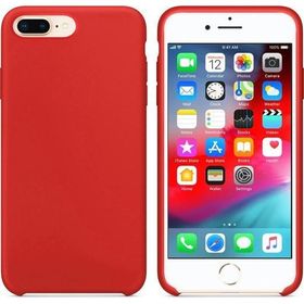 Microsonic Apple iPhone 7 Plus Liquid Lansman Silikon Kırmızı Cep Telefonu Kılıfı