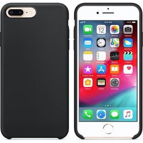 Microsonic Apple iPhone 7 Plus Liquid Lansman Silikon Siyah Cep Telefonu Kılıfı
