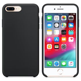 Microsonic Apple iPhone 7 Plus Liquid Lansman Silikon Siyah Cep Telefonu Kılıfı